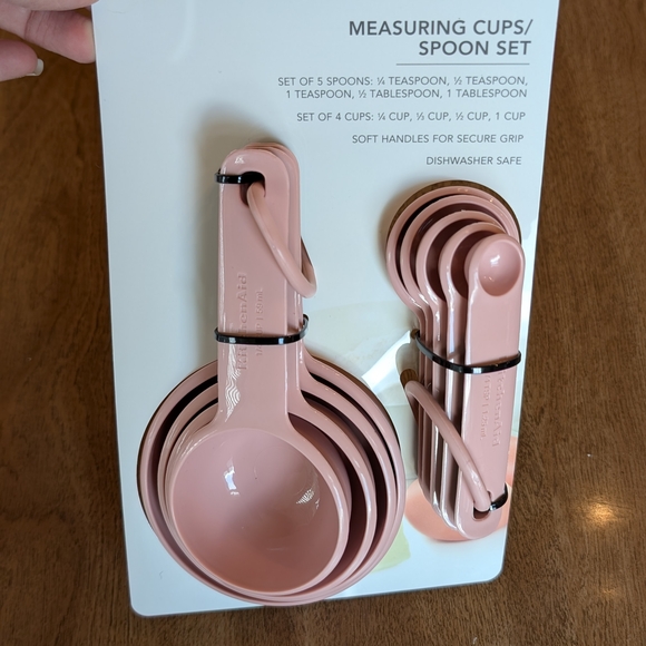 Dried Rose Pink KitchenAid Measuring Cup And Spoon Set - Picture 1 of 1